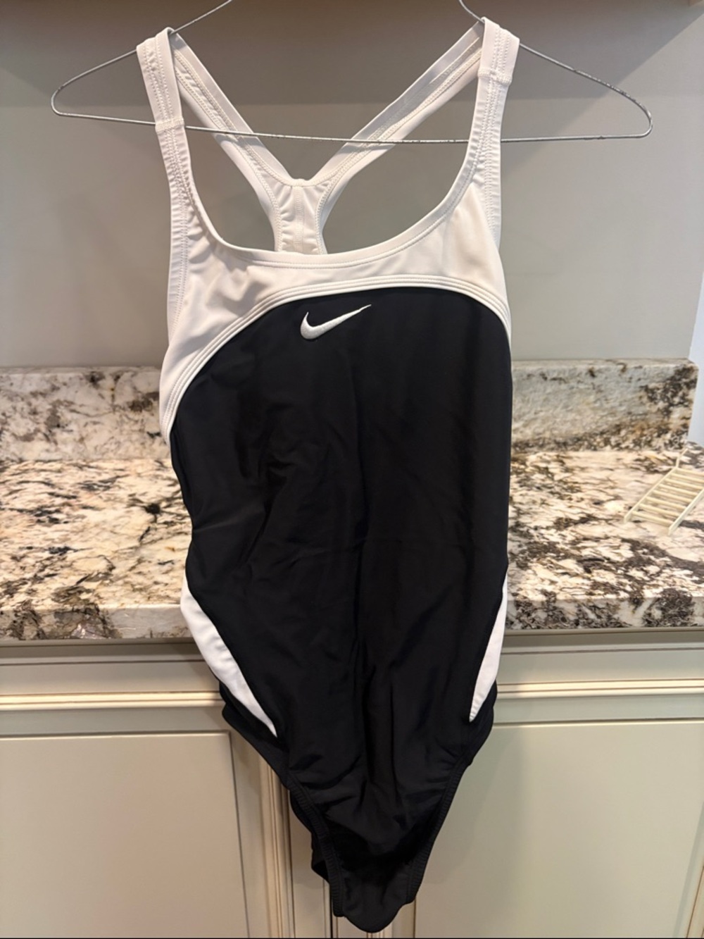 Nike Black and White Racerback Swim Suit